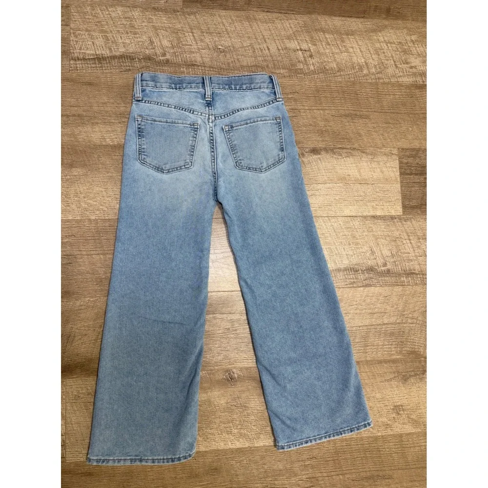 Old Navy High-Waisted Baggy Wide-Leg Jeans for Girls size 8